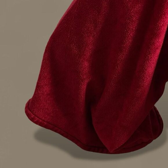 Vassarette Vintage Dark Red Velour Half Button Down Robe Sz M - Picture 7 of 13